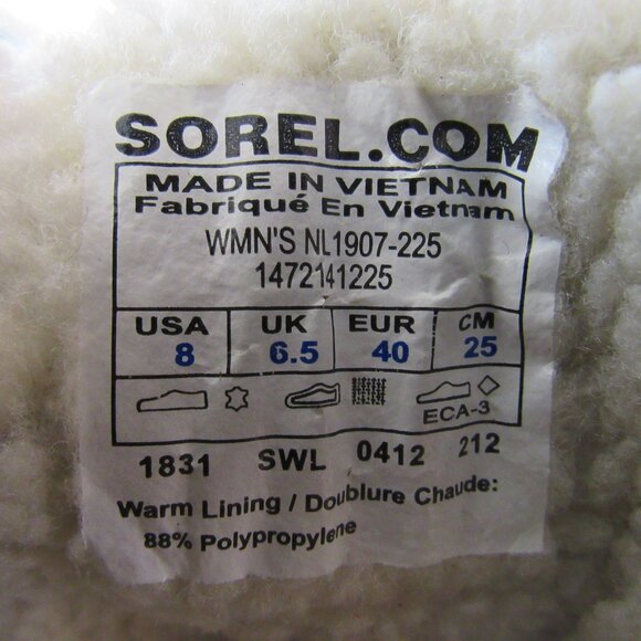 Sorel TIVOLI II HIGH Winter Boots Beige Black Women's 8 - Picture 9 of 9